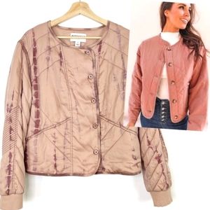 Marrakech Pastel Distressed Tie Dye Cropped Bomber Jacket